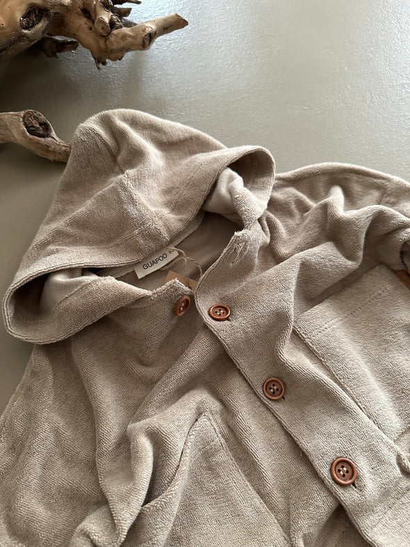 HOODED FROTTEE JACKET| FRAPPÉ