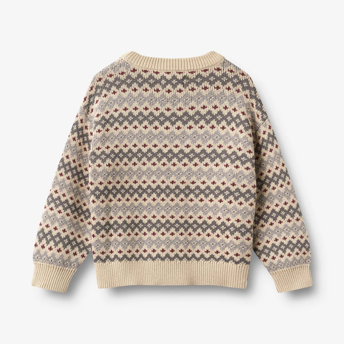 (2531-560-GOTS) Jacquard Pullover Harlow - Flint