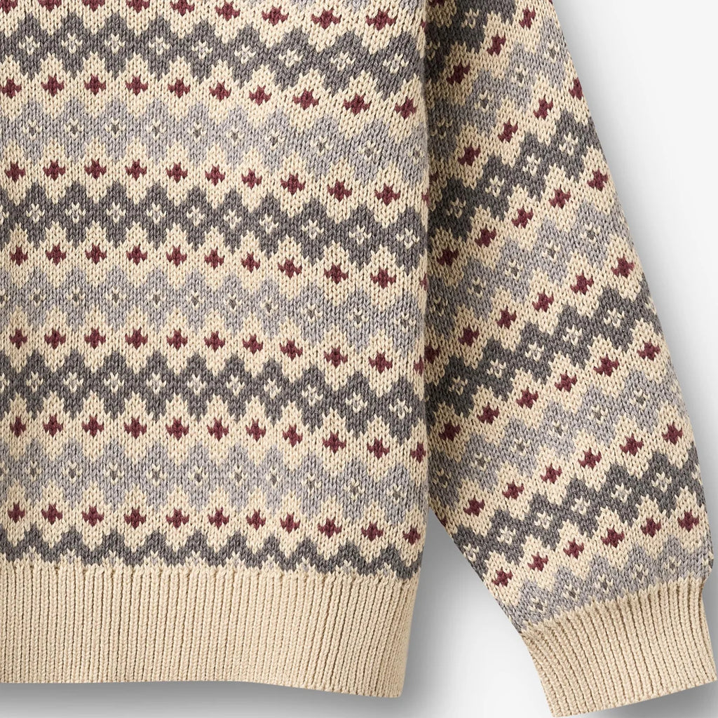 (2531-560-GOTS) Jacquard Pullover Harlow - Flint