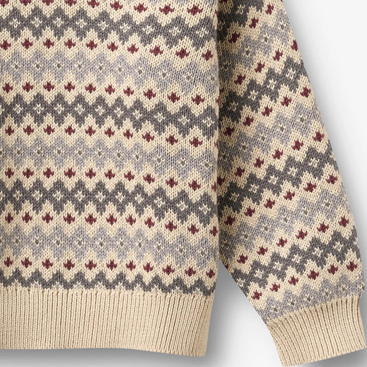 (2531-560-GOTS) Jacquard Pullover Harlow - Flint