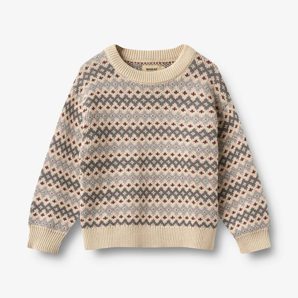 (2531-560-GOTS) Jacquard Pullover Harlow - Flint