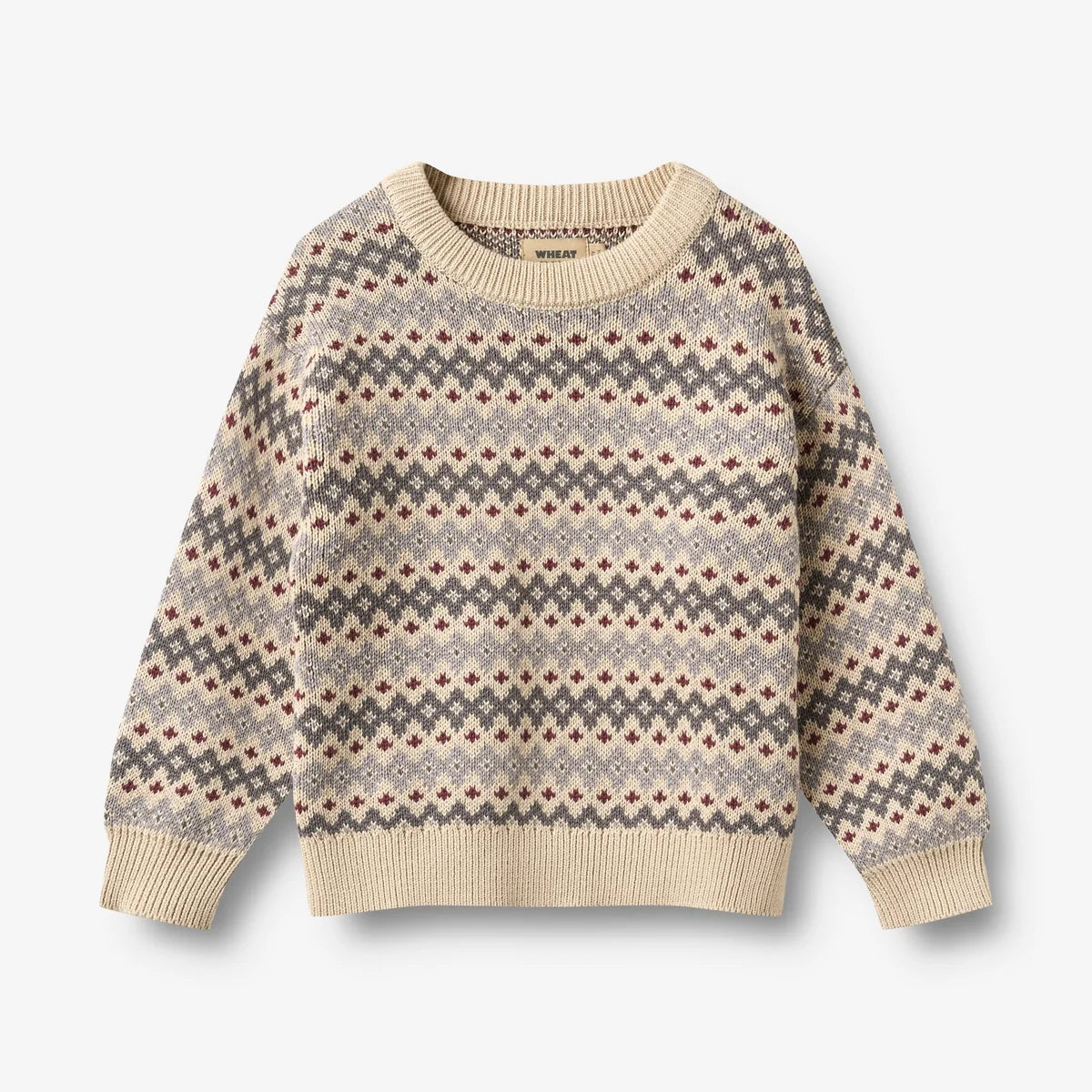 (2531-560-GOTS) Jacquard Pullover Harlow - Flint