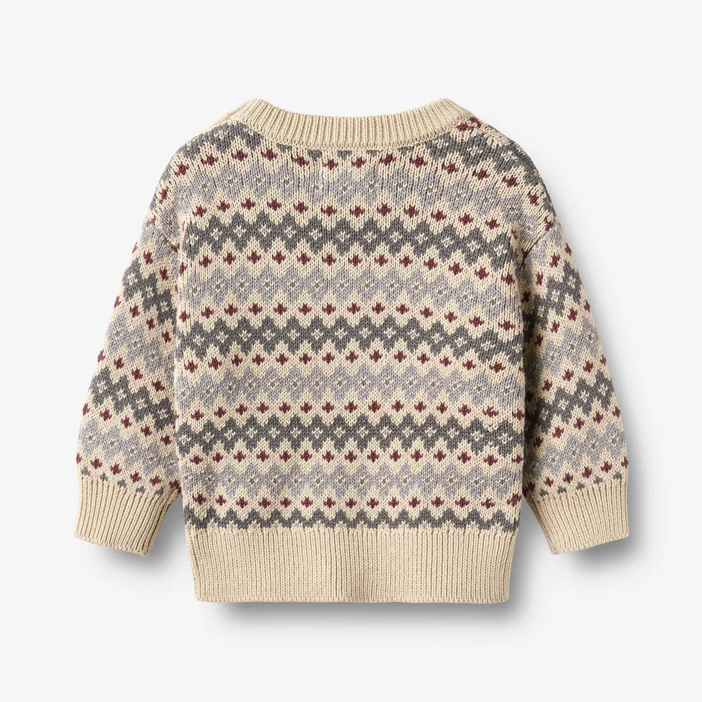 (6531-560-GOTS) Jacquard Pullover Harlow - Flint