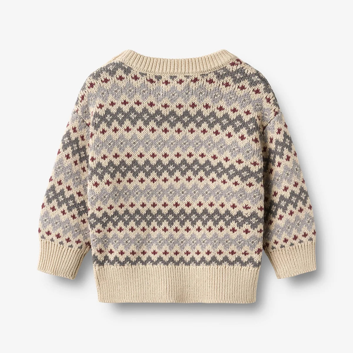 (6531-560-GOTS) Jacquard Pullover Harlow - Flint
