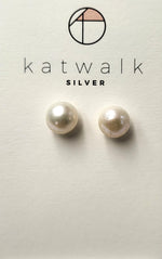 Earrings Round pearl Silver 1 pearl