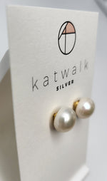 Earrings Round pearl Silver 1 pearl