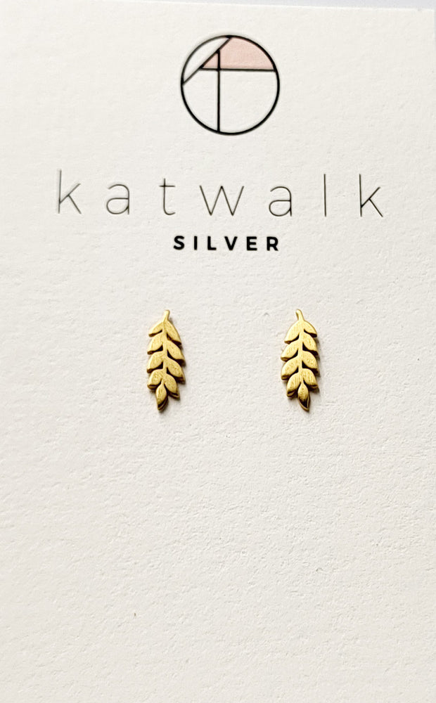 Earrings Leaf Gold