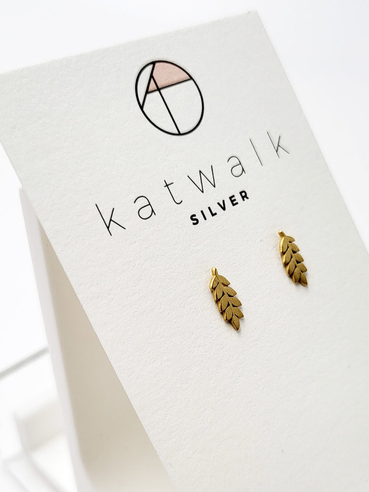 Earrings Leaf Gold