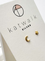 Earrings Star Moon gold