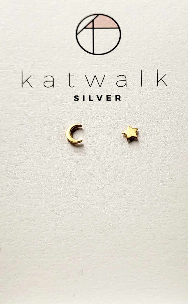 Earrings Star Moon gold
