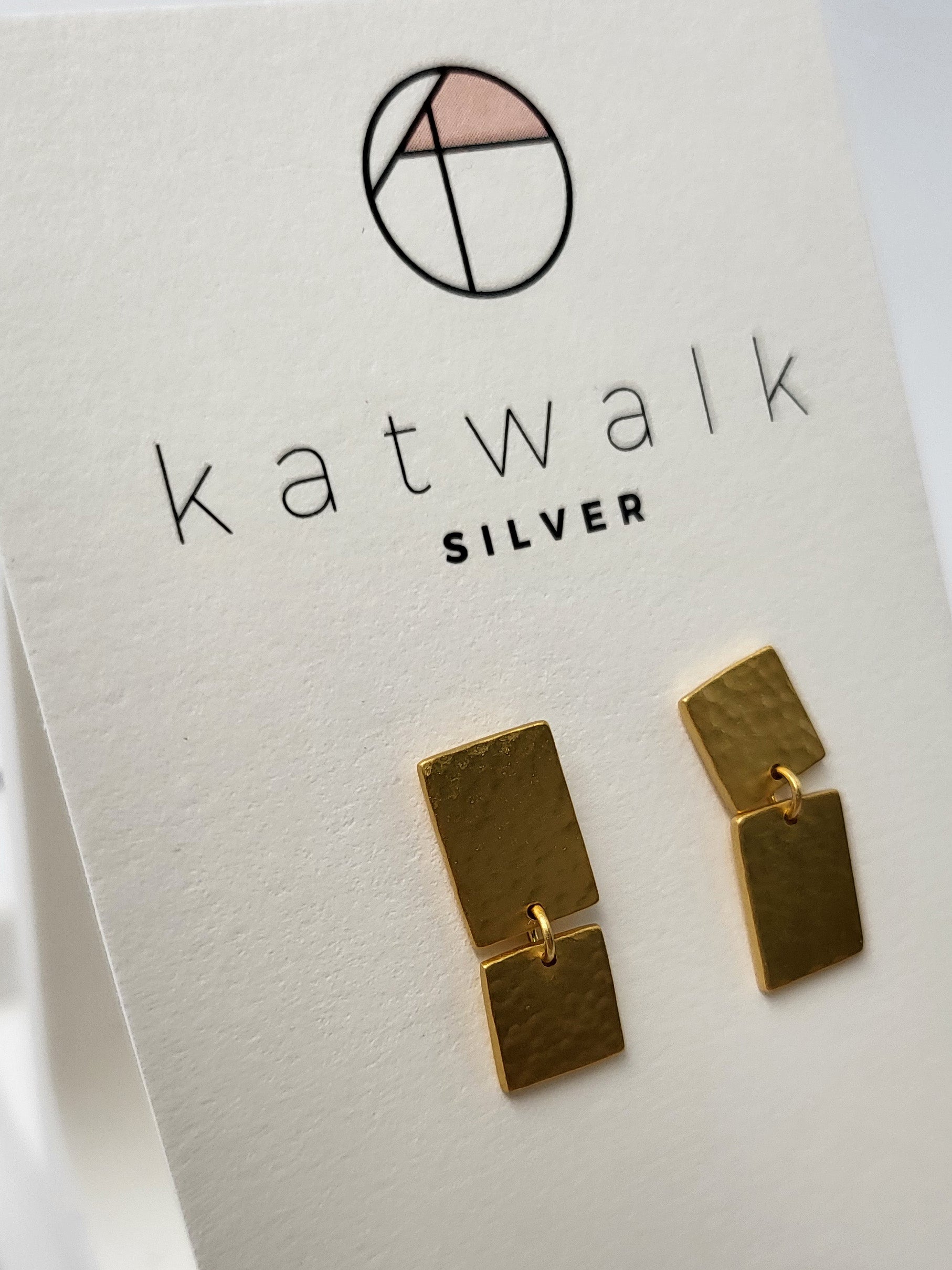 Earrings Squares Gold - MintMouse (Unicorner Concept Store)