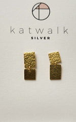 Earrings Squares Gold