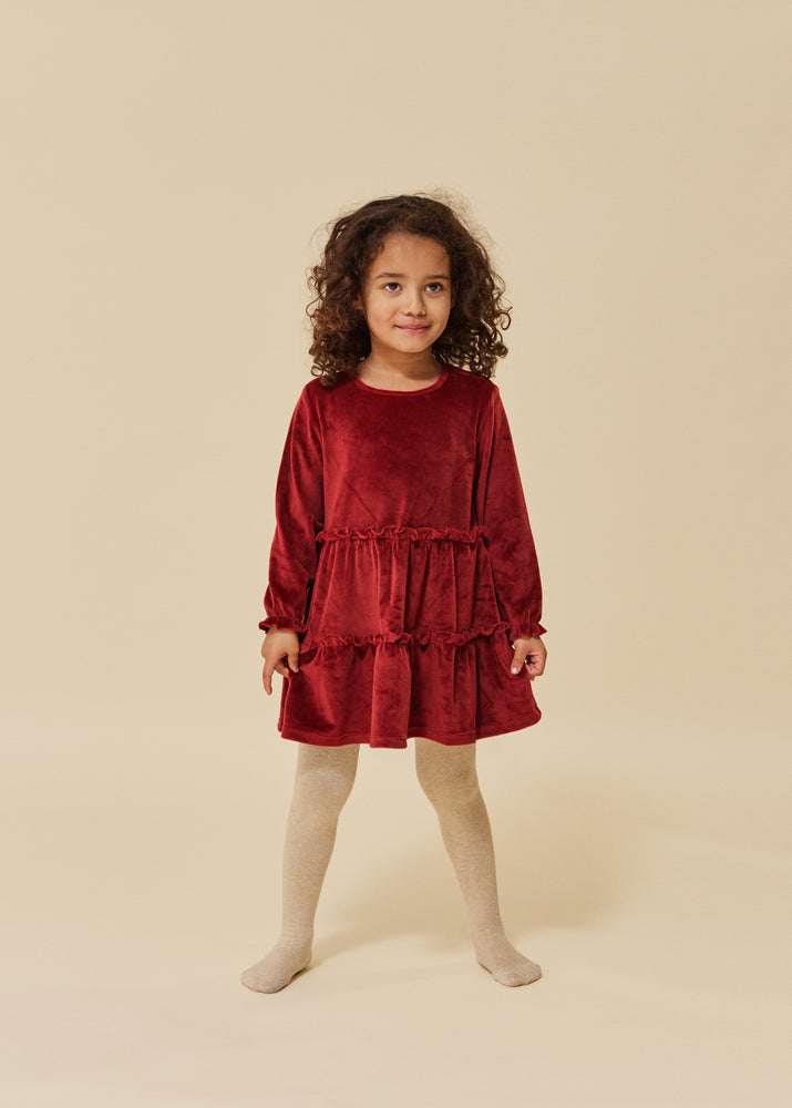 (KS6419) Jingle Dress - Jolly Red