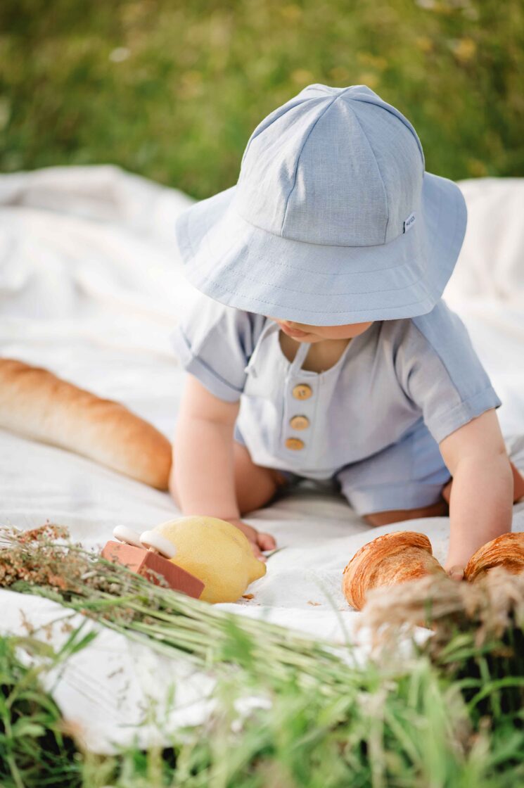Linen Sun Hat - Light Blue - MintMouse (Unicorner Concept Store)