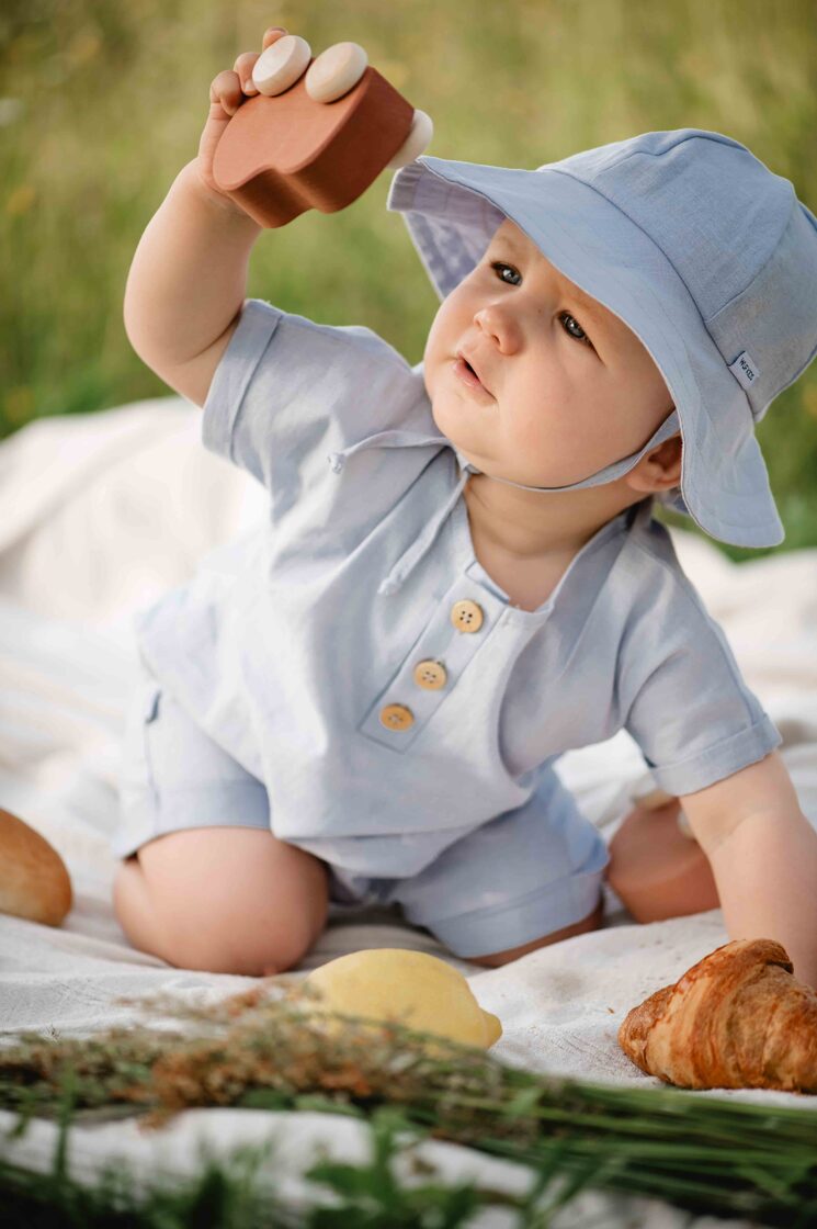 Linen Sun Hat - Light Blue - MintMouse (Unicorner Concept Store)