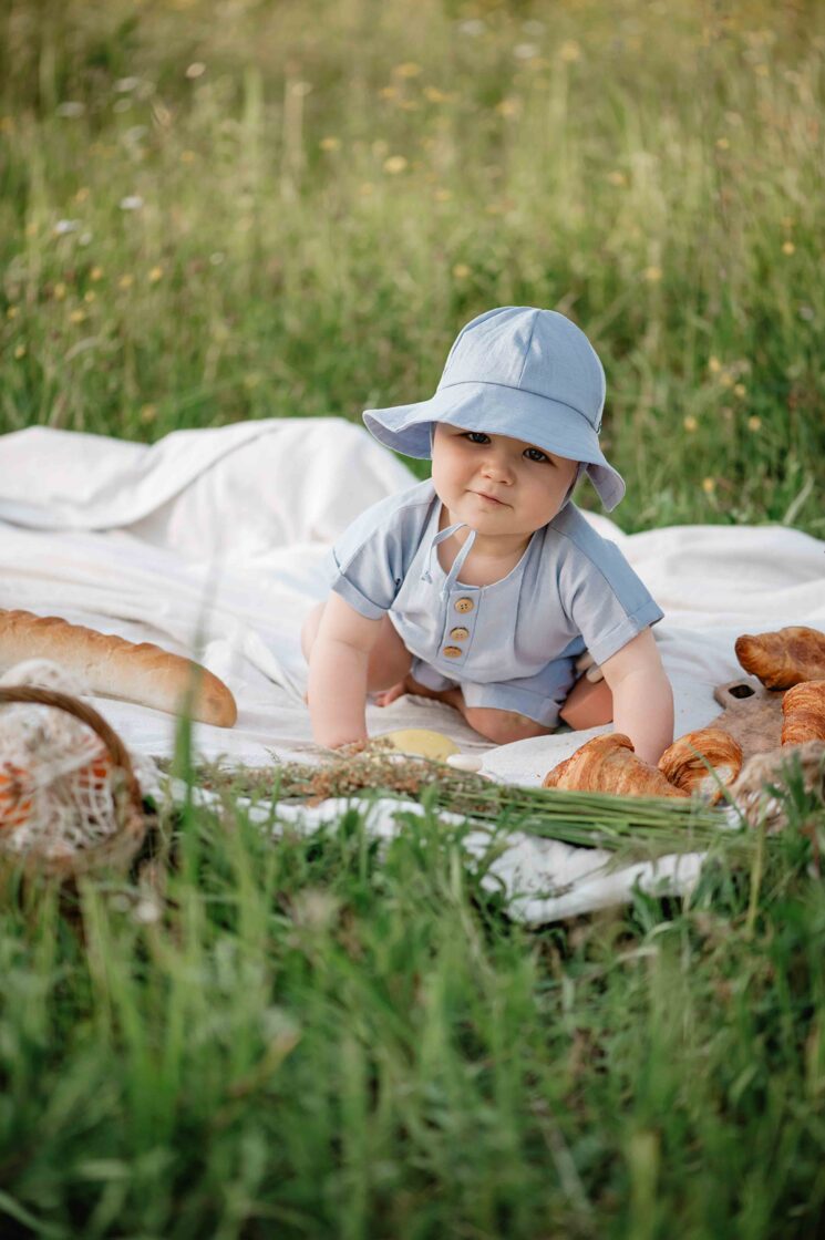 Linen Sun Hat - Light Blue - MintMouse (Unicorner Concept Store)