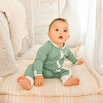 Dark Mint Bamboo Zippy Romper