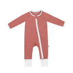 Rust Bamboo Zippy Romper