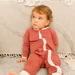 Rust Bamboo Zippy Romper