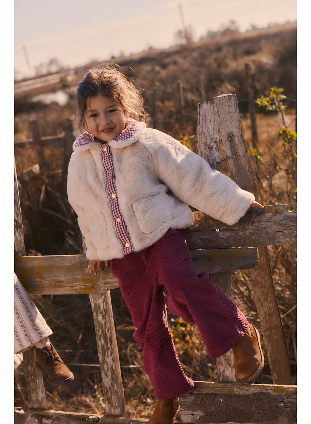 Pants Flor  Corduroy - Beetroot