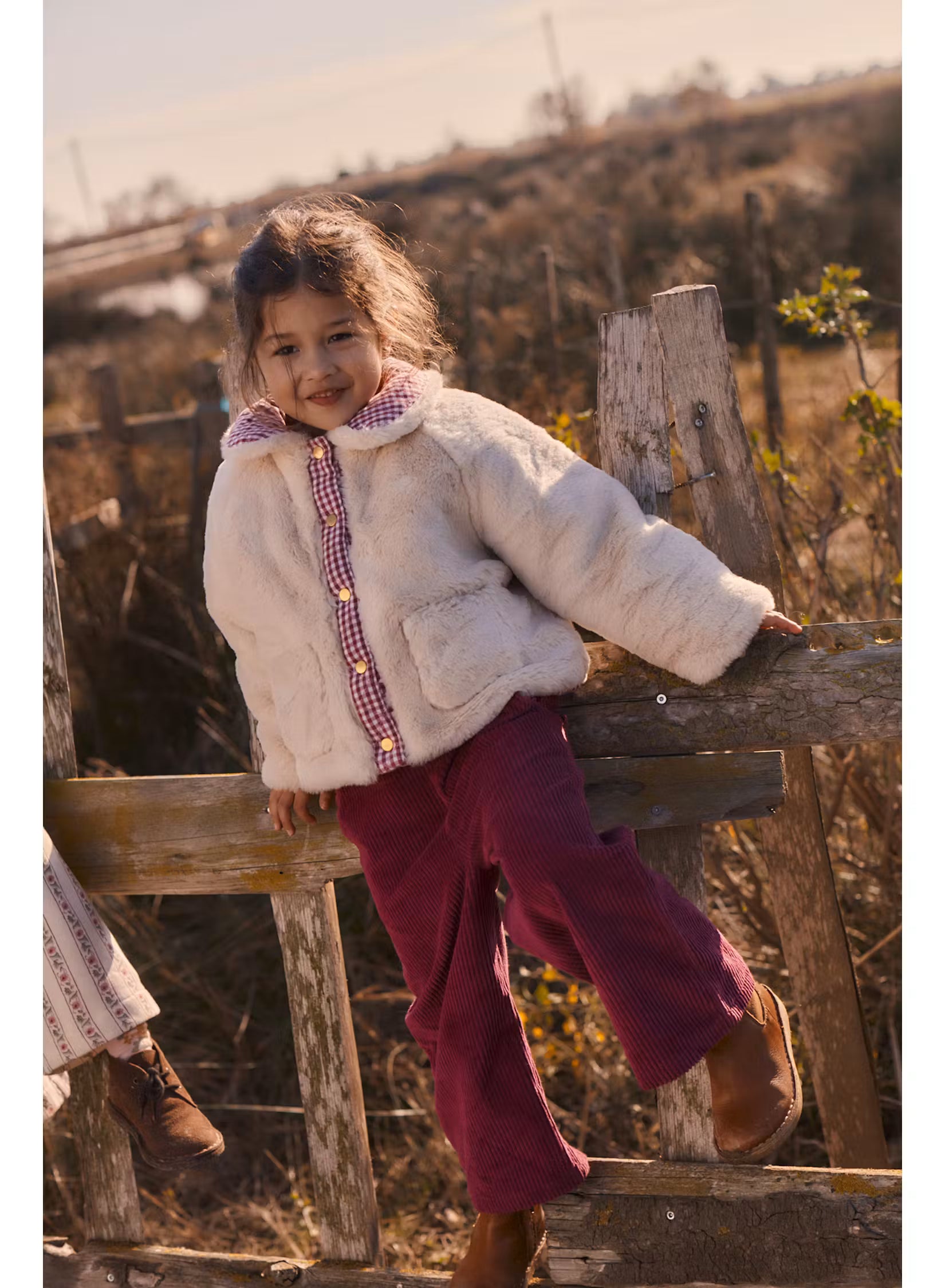 Pants Flor  Corduroy - Beetroot