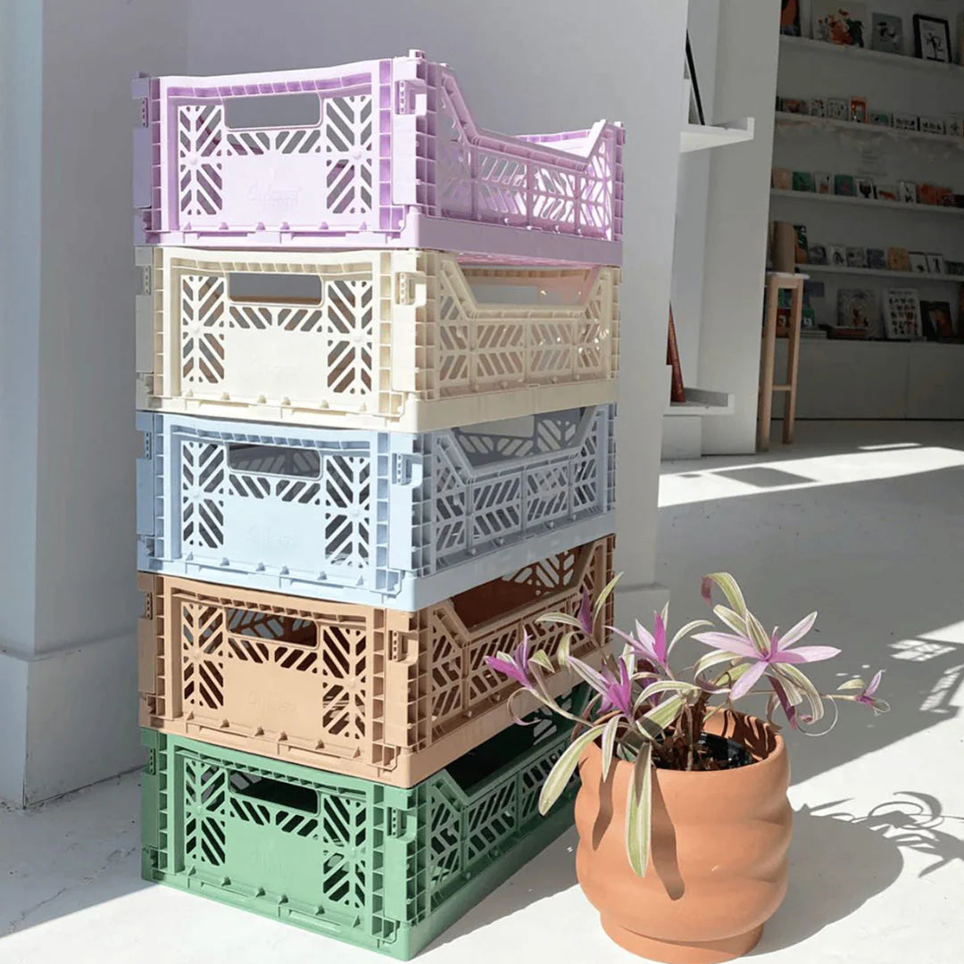 Aykasa Foldable Box - 26x17x10 cm - Taro Milk Tea