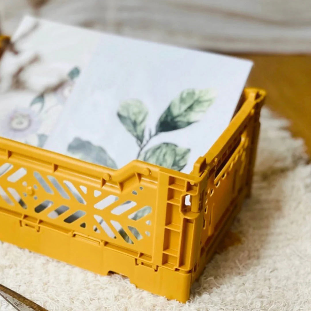 Aykasa Foldable Box - 26x17x10 cm - Mini Almond Green