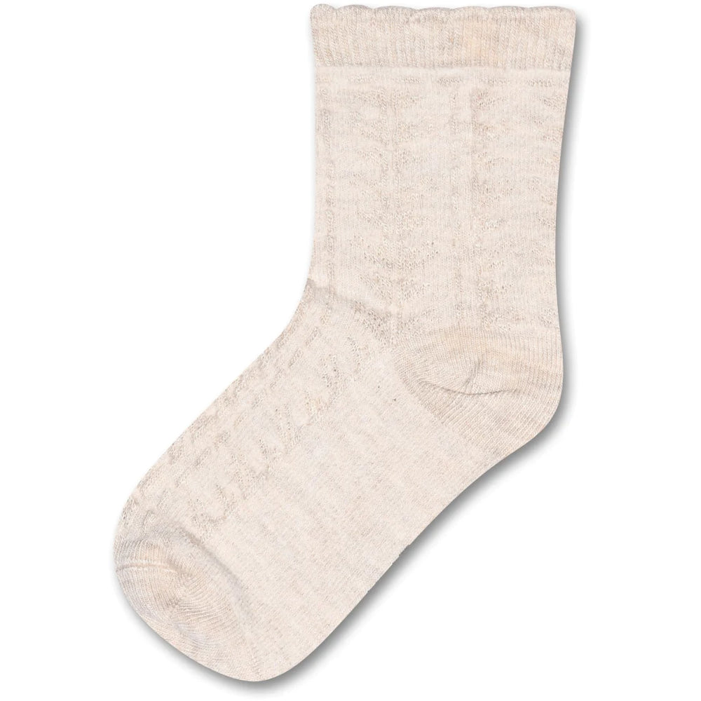 Bamboo Socks Pattern - Off White