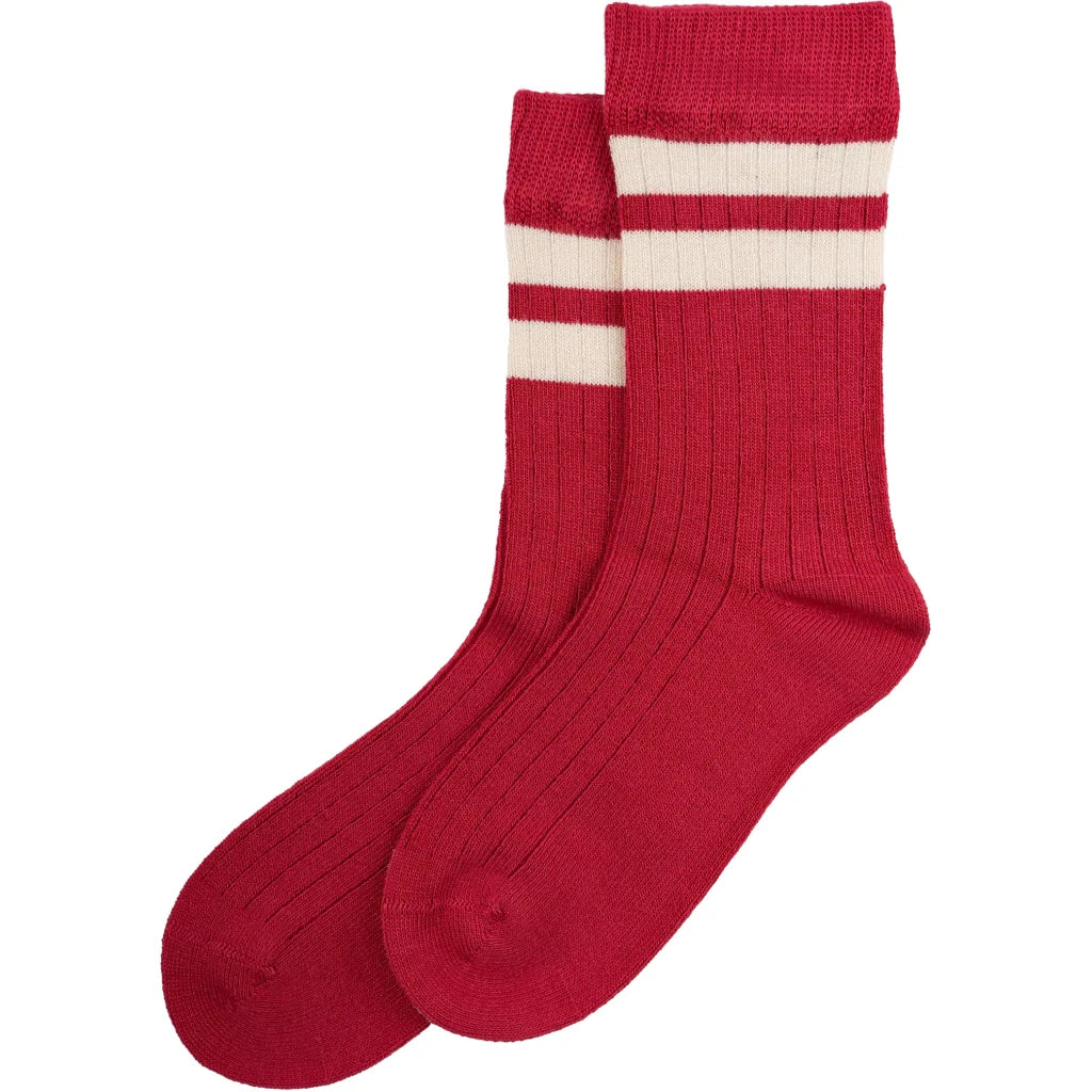 MP13 Ankle Bamboo Socks Sport - Chili Pepper / Off Whitte - MintMouse (Unicorner Concept Store)