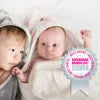 Bamboo hooded towel - Stones pink - pink - MintMouse (Unicorner Concept Store)