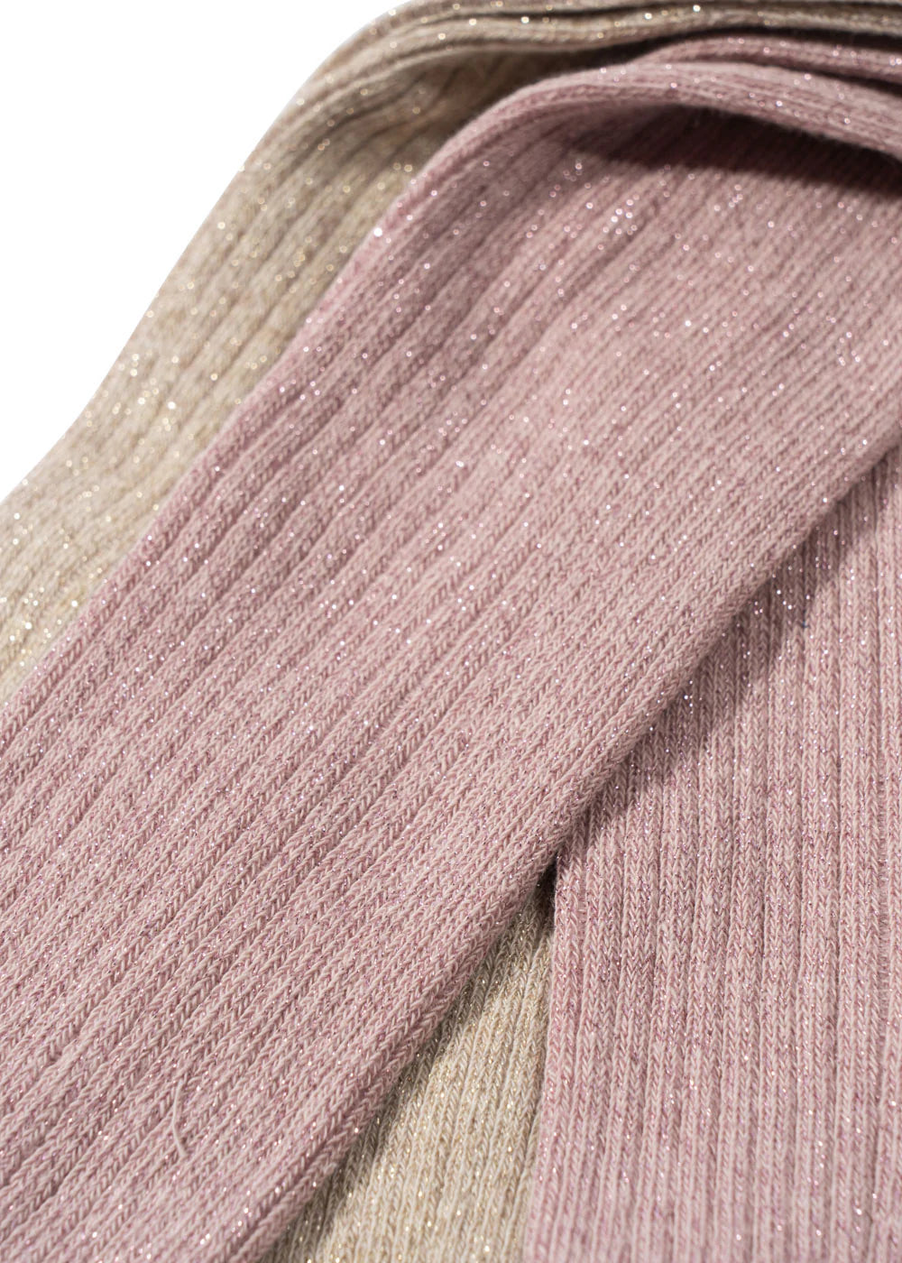 2 PACK RIB GLITTER TIGHTS - rose/off white - MintMouse (Unicorner Concept Store)