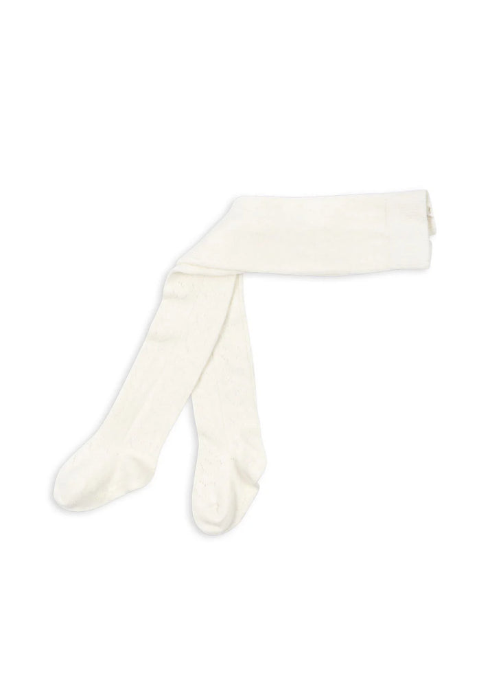 WOOL POINTELLE TIGHTS - Beige