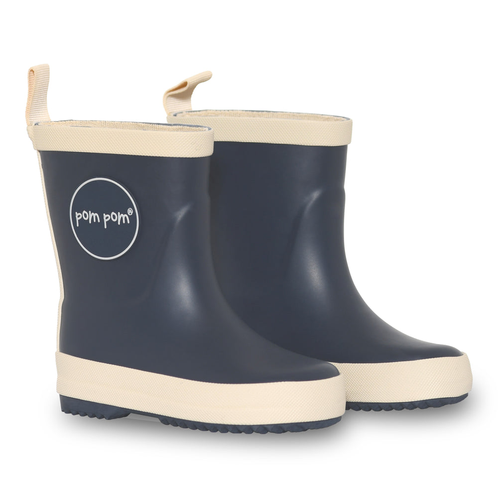 (Pm1101-1) Rainboots Pompom - Navy