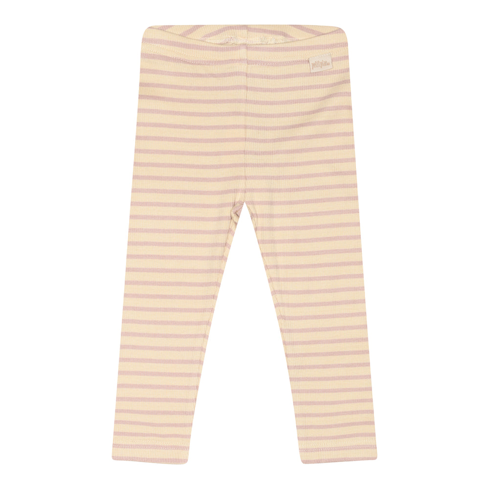 Legging Modal Striped - Adobe Rose / Dark Off White