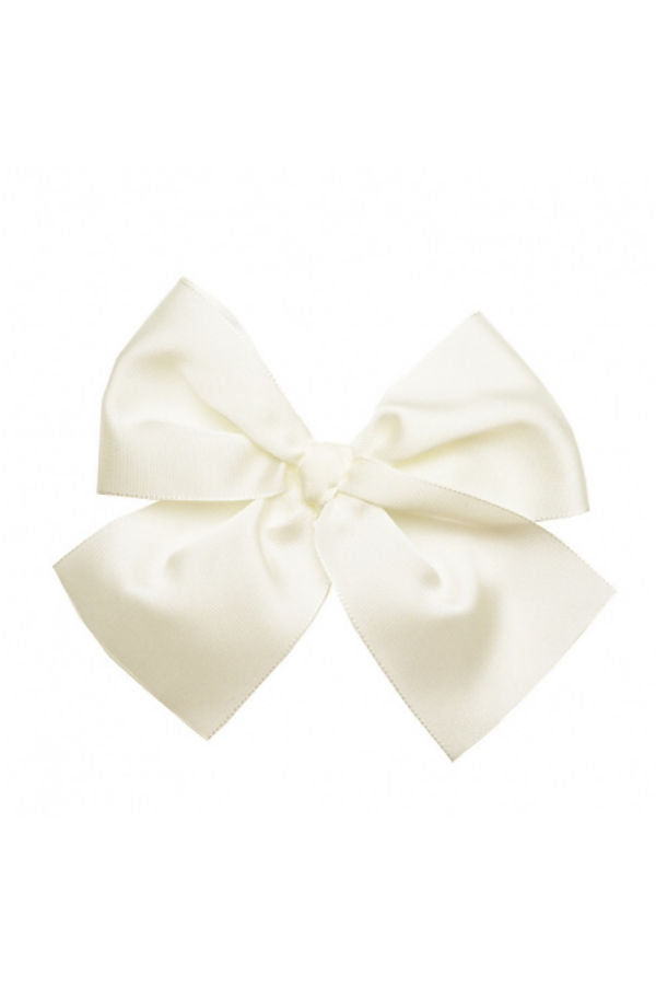 Hair clip with large grossgrain bow Beige