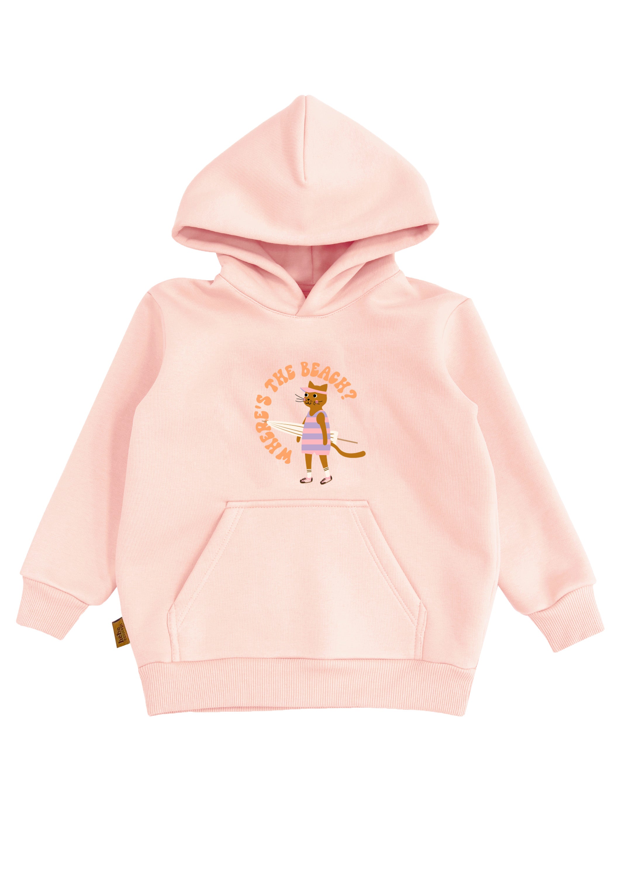 Hoodie Light Pink with Cat Print - MintMouse (Unicorner Concept Store)