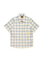 Shirt Blue and Yellow Checkers with Embroidery