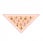 Scarf with Pink and Yellow Checkers Print