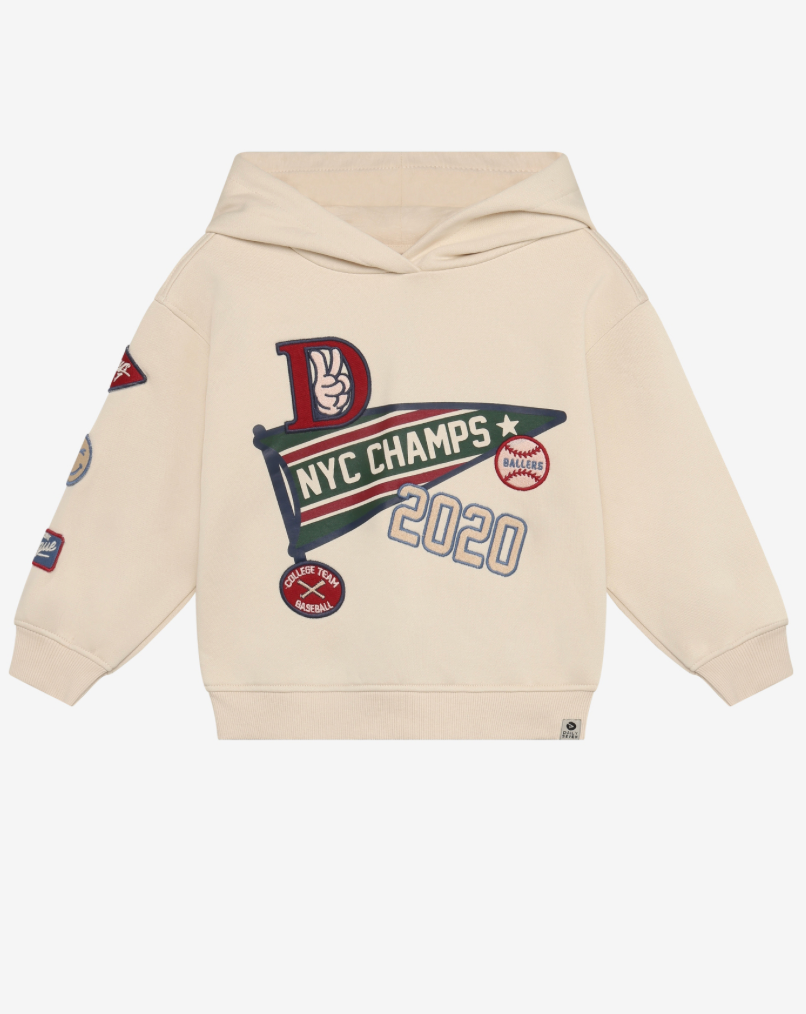 (920402-2020) Daily Seven - Oversized Hoodie Badges - Sandshell - MintMouse (Unicorner Concept Store)