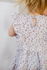 Patterned muslin dress - Delicate wild flowers