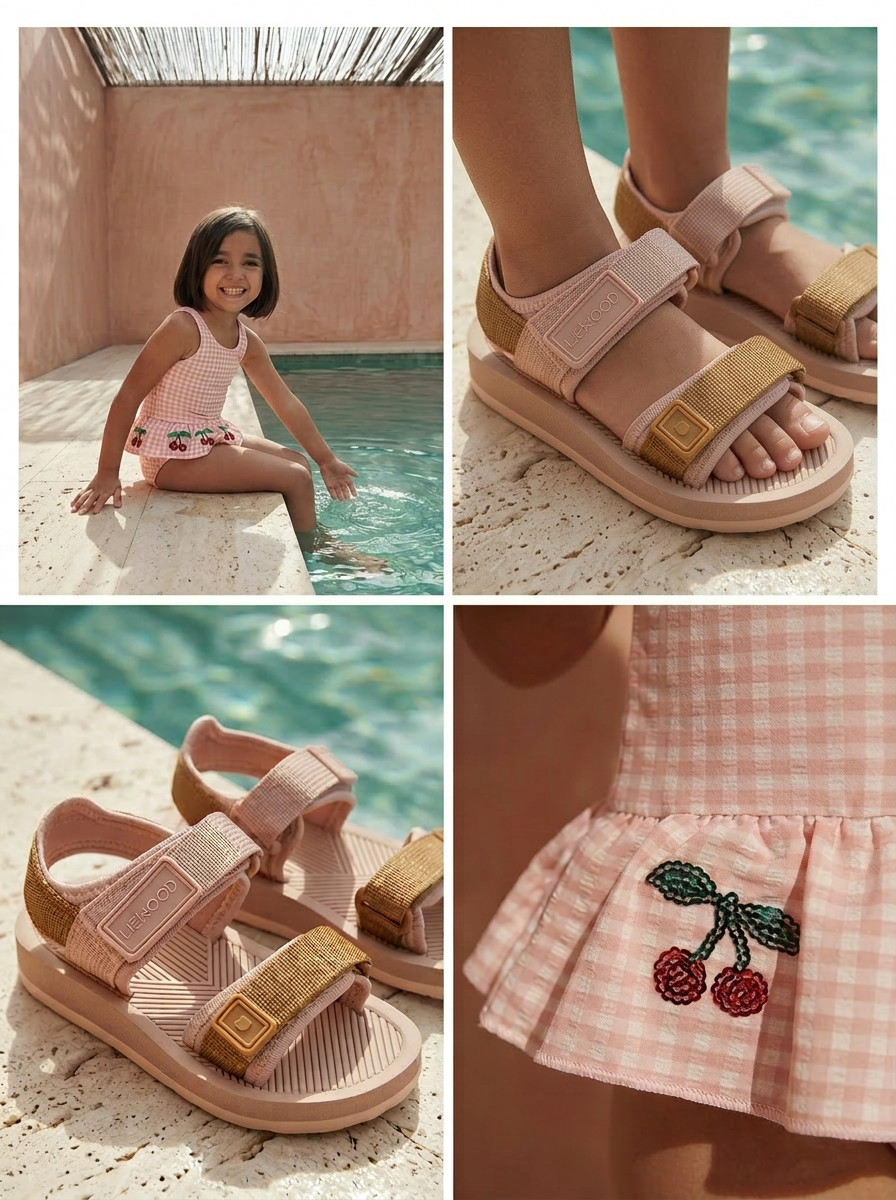 (LW14740) Liewood Monty Sandals - Rose Mix - MintMouse (Unicorner Concept Store)