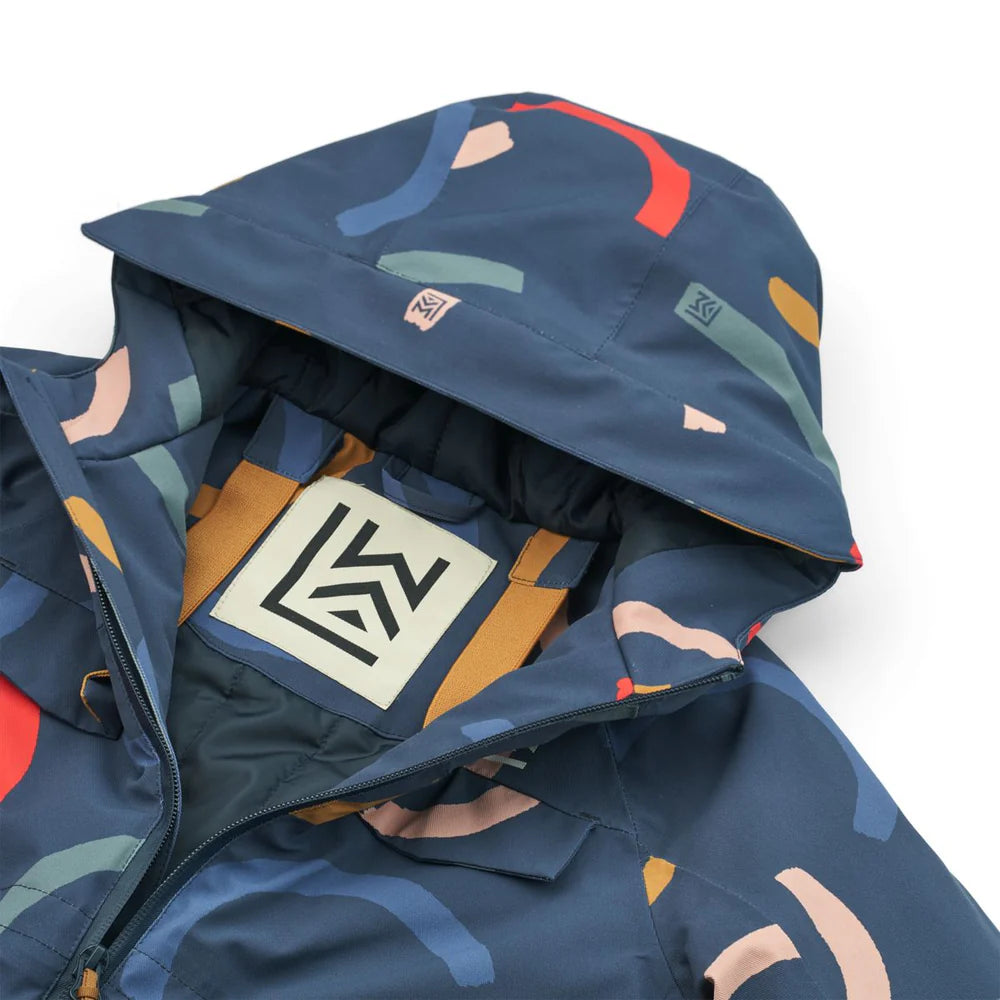 (LW17764) Kalle Snow Jacket - Graphic swirls / Classic navy - MintMouse (Unicorner Concept Store)