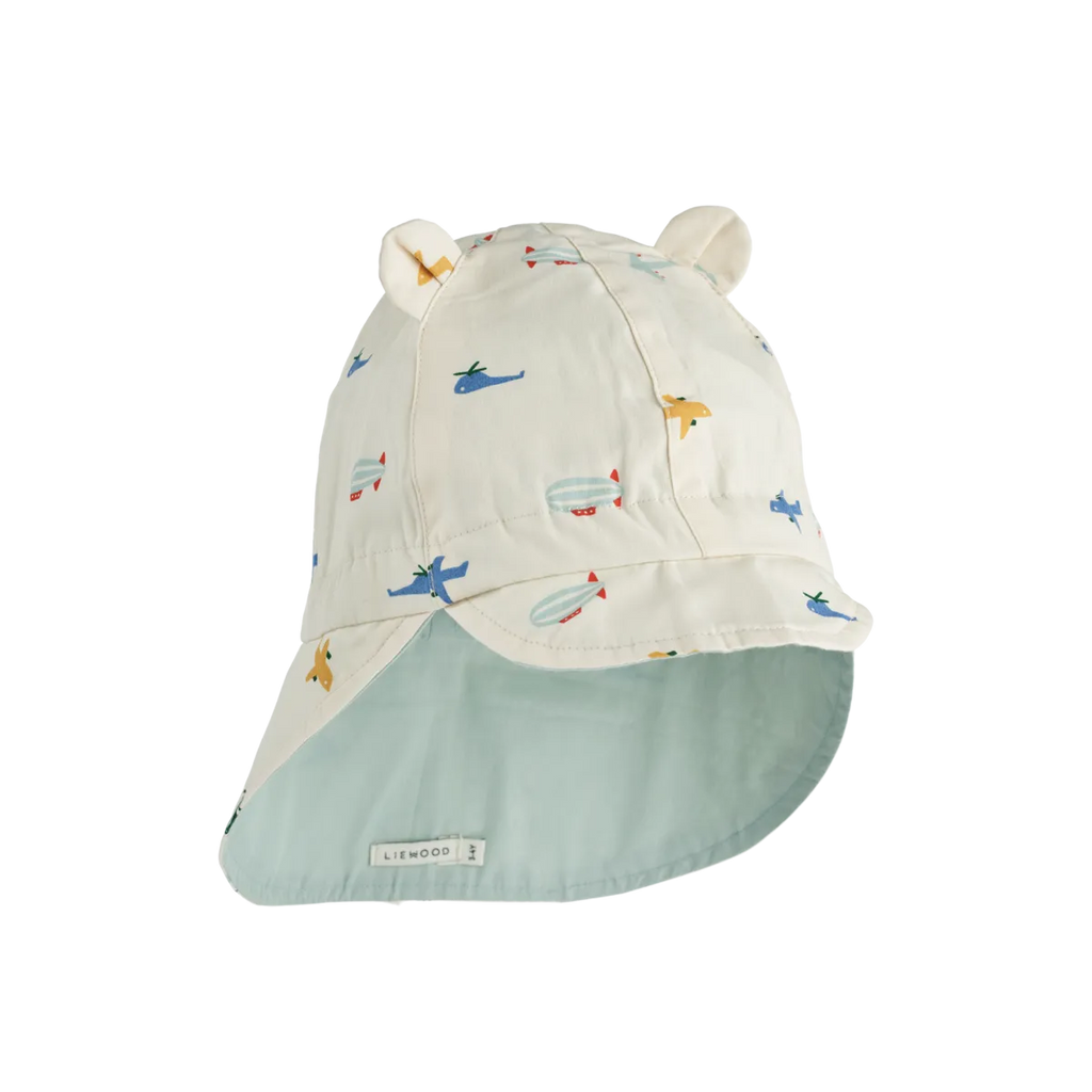 (LW17698) Gorm Reversible Sun Hat With Ears - Aviator / Ecru - MintMouse (Unicorner Concept Store)