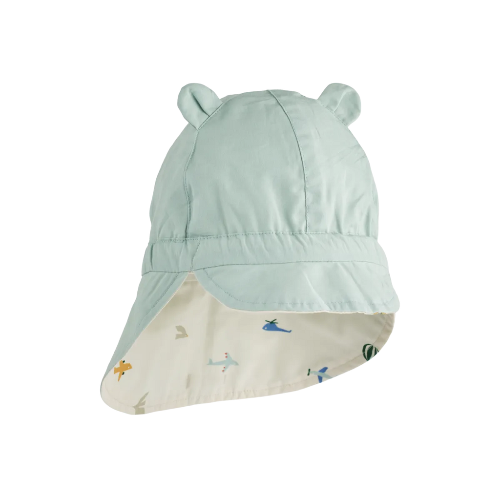 (LW17698) Gorm Reversible Sun Hat With Ears - Aviator / Ecru - MintMouse (Unicorner Concept Store)