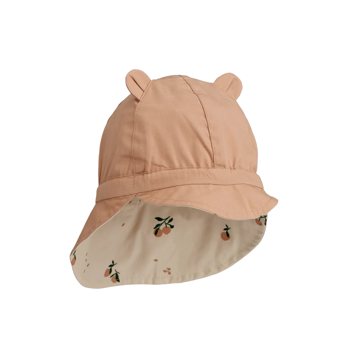 (LW17698) Gorm Reversible Sun Hat With Ears - Peach Seashell / Pale tuscany - MintMouse (Unicorner Concept Store)