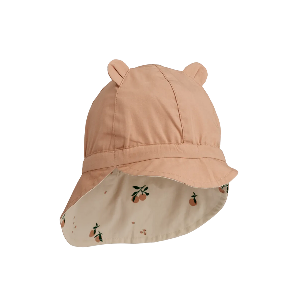 (LW17698) Gorm Reversible Sun Hat With Ears - Peach Seashell / Pale tuscany - MintMouse (Unicorner Concept Store)