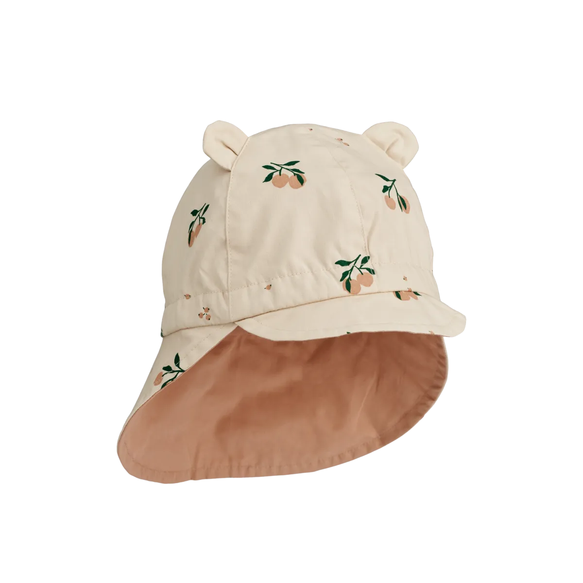 (LW17698) Gorm Reversible Sun Hat With Ears - Peach Seashell / Pale tuscany - MintMouse (Unicorner Concept Store)