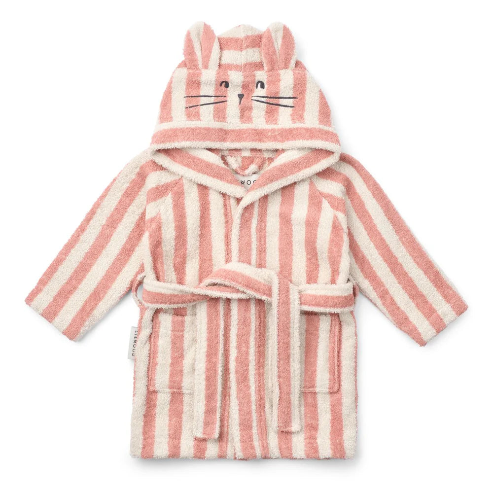 LW20667 Lily Bathrobe - Coral Blush/creme de la creme stripe - MintMouse (Unicorner Concept Store)