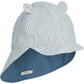 (LW17689) Gorm Reversible Seersucker Sun Hat - Blue wave/creme de la creme - MintMouse (Unicorner Concept Store)
