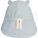 (LW17689) Gorm Reversible Seersucker Sun Hat - Blue wave/creme de la creme - MintMouse (Unicorner Concept Store)
